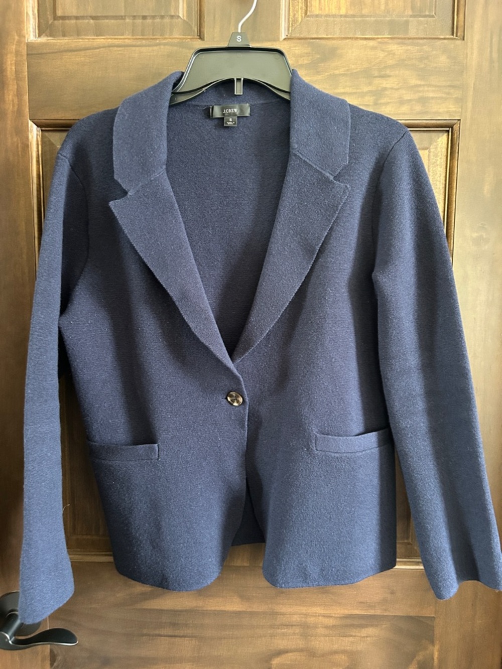 J.Crew Camille Shrunken Navy Blue Sweater Blazer